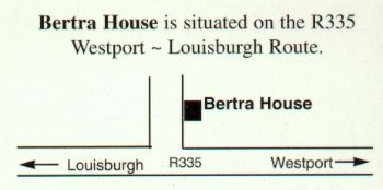 Bertra House B&B, 
Thornhill, 
Murrisk, 
Westport, 
Co. Mayo,
Ireland
 
