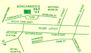 Le Kingsbridge B&B,
14 Parkgate Rue, 
Dublin 8,
Irlande