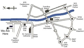 Fitzgerald B&B, 
2 Loreto Avenue, 
Bishops Meadow, 
Kilkenny City, 
Co. Kilkenny,
Ireland
 